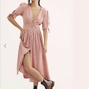 Free People Love of My Life Midi Shirt Dress